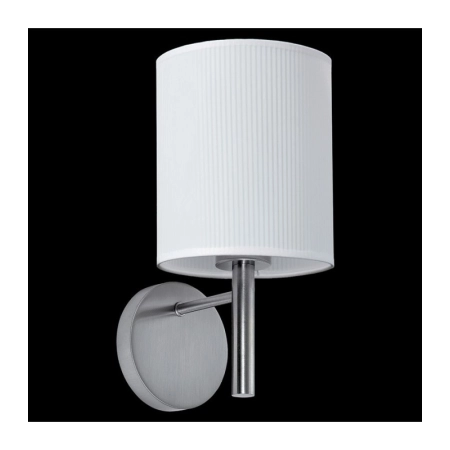 Szara lampa ścienna z białym, klasycznym abażurem 67578 z serii RONDO