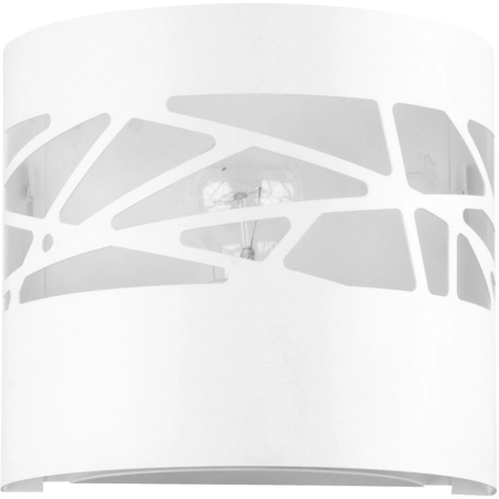 Dekoracyjna, metalowa, biała lampa ścienna SIG 31084 z serii MODUŁ FREZ