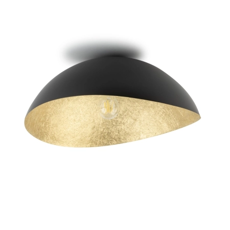 Czarno-złota lampa sufitowa, do salonu SIG 40598 z serii SOLARIS