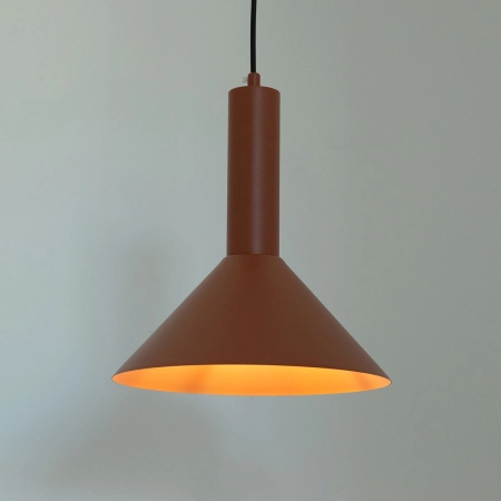 Lampa wisząca w kształcie stożka, ceglana SIG 41114 z serii VITRUM