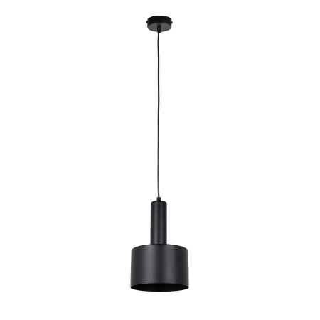 Lampa wisząca w kolorze czarnym, walec SIG 41109 z serii VITRUM