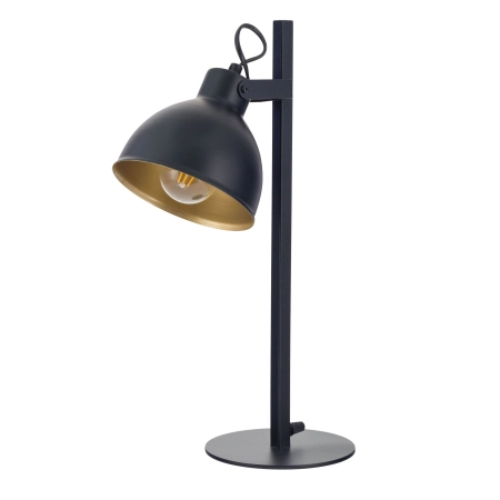 Minimalistyczna, czarno-złota lampka biurkowa SIG 50264 z serii MARS CZ/ZŁ