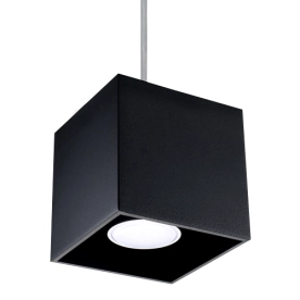 Minimalistyczna, czarna lampa wisząca do jadalni SL.0060 z serii QUAD 1