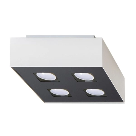 Kwadratowy, biało-czarny plafon do kuchni SL.0069 z serii MONO 4