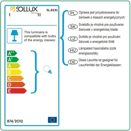 Lampa wisząca HORUS 35 szara SL.0131 - SOLLUX 5