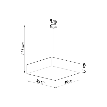 Lampa wisząca HORUS 45 szara SL.0134 - SOLLUX 4