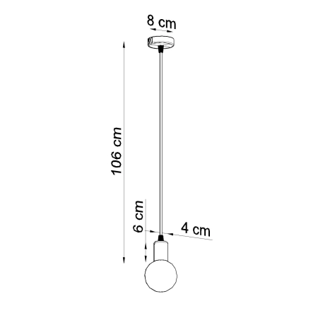 Lampa wisząca EDISON żółta SL.0153 - SOLLUX 6