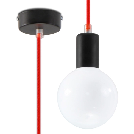 Lampa wisząca EDISON czerwona SL.0155 - SOLLUX