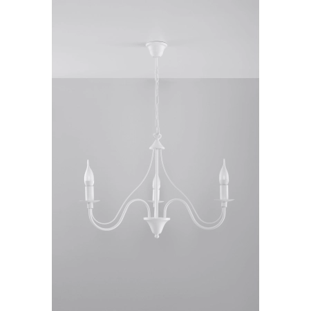 Rustykalna, biała, potrójna lampa wisząca SL.0213 z serii MINERWA 3 2