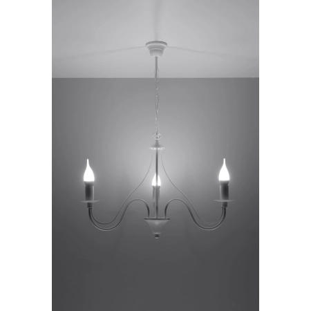 Rustykalna, biała, potrójna lampa wisząca SL.0213 z serii MINERWA 3 3