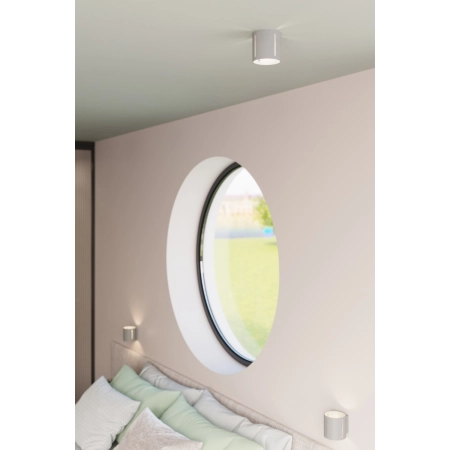 Szara, natynkowa tuba z nacięciami, downlight SL.0357 z serii INEZ 8