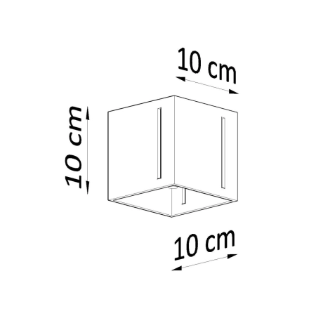 Szara punktowa oprawa natynkowa, downlight SL.0399 z serii PIXAR 4