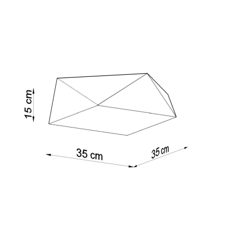 Plafon z ozdobnym, geometrycznym abażurem SL.0691 z serii HEXA 35 4