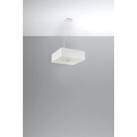 Geometryczna, biała lampa wisząca do sypialni SL.0773 z serii LOKKO 45 2