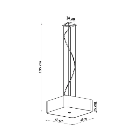 Geometryczna, biała lampa wisząca do sypialni SL.0773 z serii LOKKO 45 4