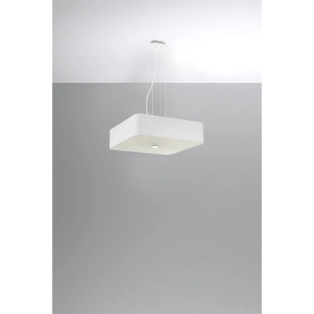 Biała, designerska lampa wisząca, kwadrat 55cm SL.0823 z serii LOKKO 3