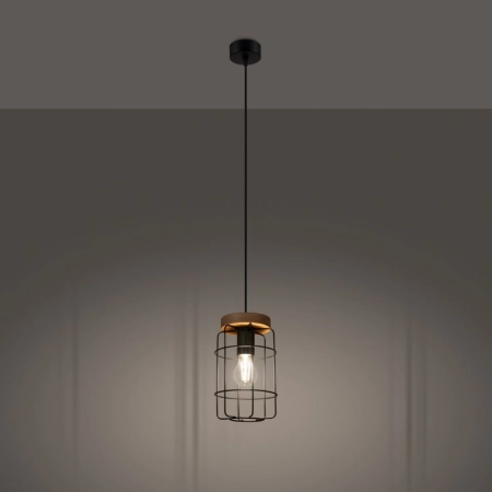 Loftowa lampa wisząca z dodatkiem drewna SL.1263 z serii GOTTO - 3