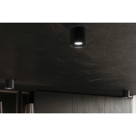 Punktowa lampa sufitowa, czarny downlight SL.1281 z serii MIKA - wizualizacja