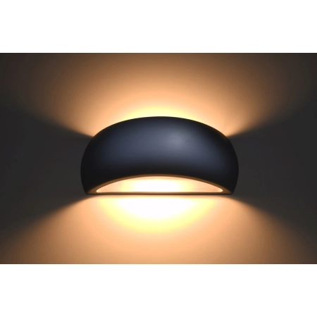 Szara, minimalistyczna lampa ścienna na korytarz SL.0875 z serii PONTIUS 3