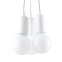 Lampa wisząca trzy białe przewody z oprawkami SL.0570 z serii DIEGO 3