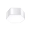 Biały, sufitowy heksagon, idealny do sypialni SL.1057 z serii SUNDE