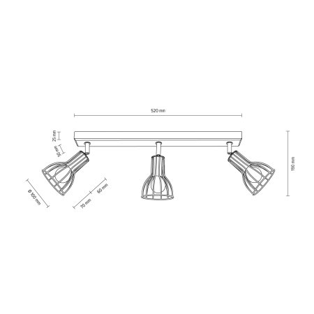 Lampa sufitowa 2344374 z serii MEGAN WOOD 2