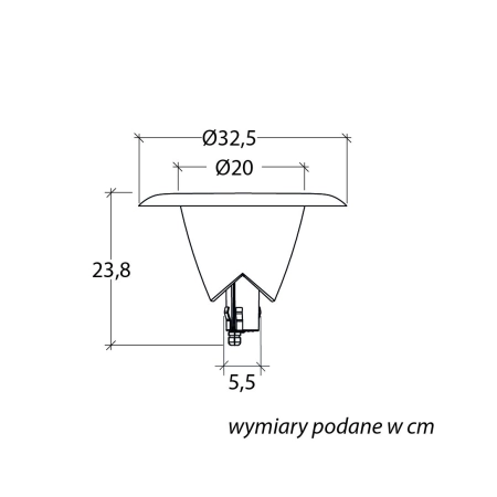 Głowica do montażu na słupach Φ55mm 1083-101N z serii BIANCA – 2