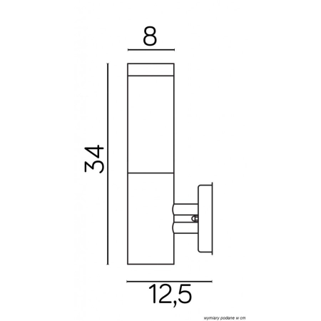 Gustowny kinkiet elewacyjny, czarny SS802-A BL z serii INOX KWADRAT -2