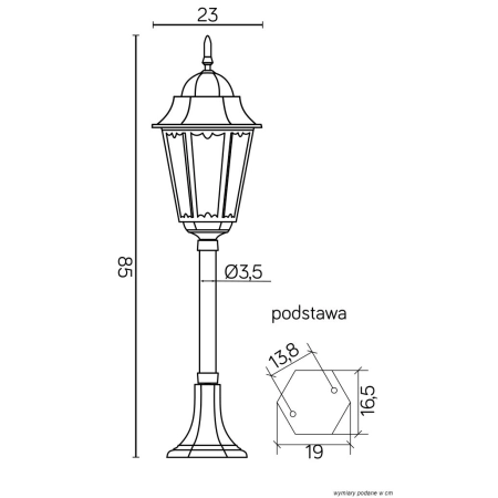 Estetyczna lampa zewnętrzna K 5002/3/H z serii RETRO CLASSIC II -1