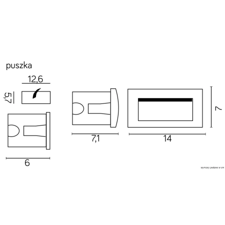 Ledowa, podłużna oprawa podtynkowa, ochrona IP65 M2031 z serii MUR-LED -4