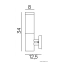 Gustowny kinkiet elewacyjny, czarny SS802-A BL z serii INOX KWADRAT -2