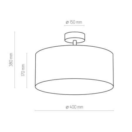 Lampa sufitowa TK 1036 z serii RONDO - wymiary