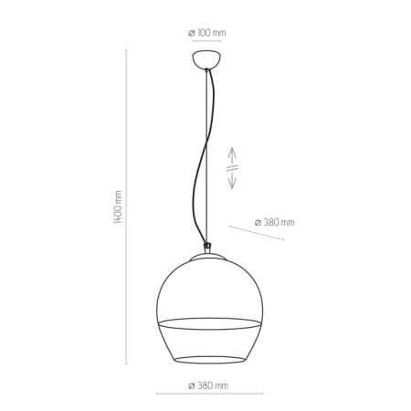 Lampa sufitowa TK 3342 z serii BOULETTE - wymiary 2