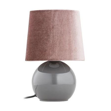 Stylowa, szaro-różowa, szklana lampka nocna TK 5093 z serii PICO
