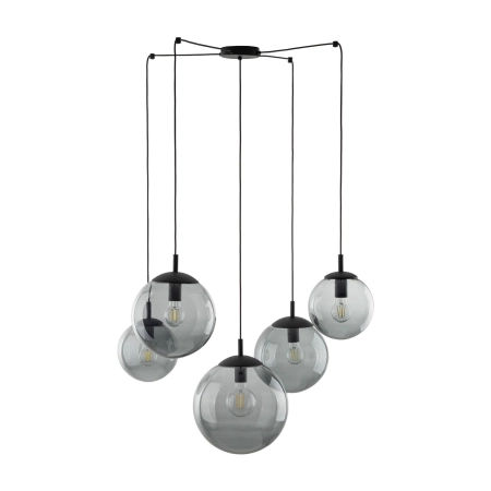 Lampa wisząca z grafitowymi kloszami TK 5382 z serii ESME GRAPHITE