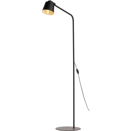 Minimalistyczna, czarna prosta lampa podłogowa TK 5452 z serii PRIMO