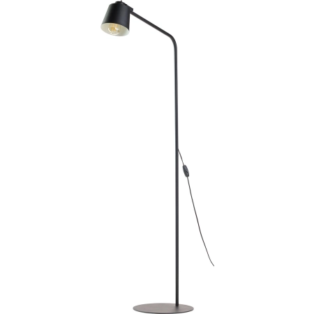 Minimalistyczna, czarna prosta lampa podłogowa TK 5452 z serii PRIMO 2