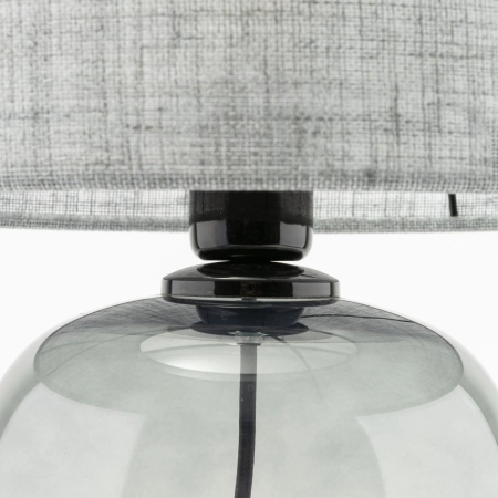 Szklana, stylowa lampa nocna na szafkę TK 5987 z serii MELODY GRAPHITE - 2