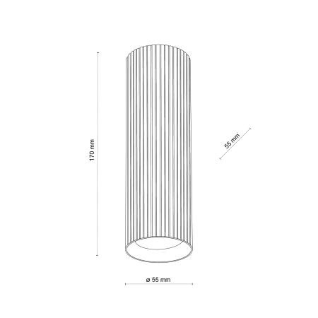 Klasyczny spot natynkowy do korytarza TK 10025 z serii TUNE WHITE - 9