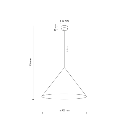 Uniwersalna, beżowa lampa wisząca TK 10061 z serii CONO BEIGE - 5