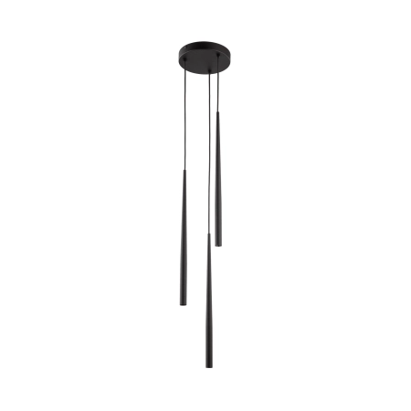 Minimalistyczna lampa wisząca z tubami TK 10113 z serii PIANO BLACK - 5