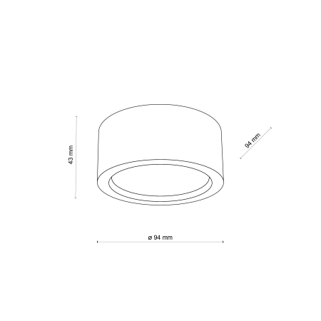 Drewniana oprawa natynkowa, niski spot TK 10123 z serii EVE WOOD - 6