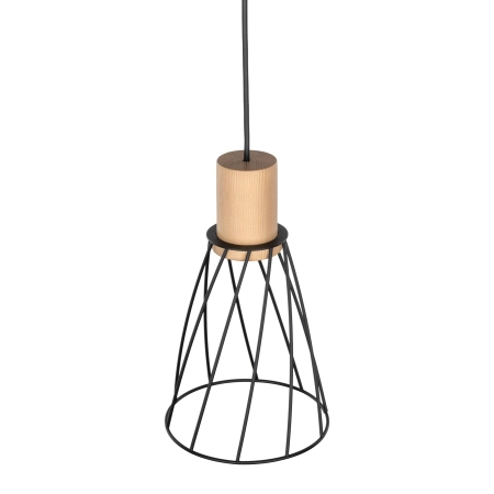 Smukła, druciana lampa z drewnem TK 10155 z serii MODESTO WOOD SOSNA - 4