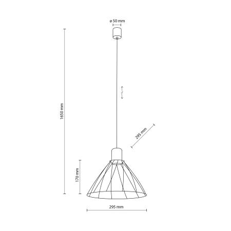 Stylowa, druciana lampa wisząca TK 10156 z serii MODESTO WOOD SOSNA - 7
