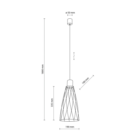 Ponadczasowa, druciana lampa wisząca TK 10161 z serii MODESTO BLACK - 6