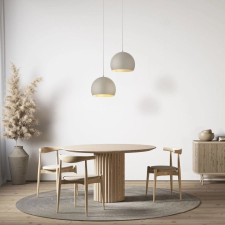 Beżowa, kulista lampa wisząca TK 10173 z serii ZOE BEIGE - 2