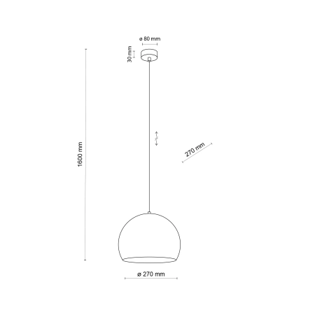 Beżowa, kulista lampa wisząca TK 10173 z serii ZOE BEIGE - 8