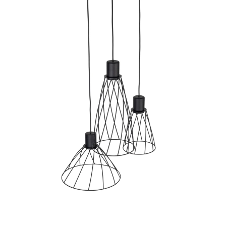 Czarna lampa z drucianymi kloszami TK 10187 z serii MODESTO BLACK - 4