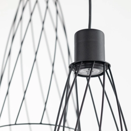 Czarna lampa z drucianymi kloszami TK 10187 z serii MODESTO BLACK - 5