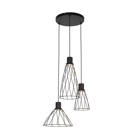 Czarna lampa z drucianymi kloszami TK 10187 z serii MODESTO BLACK - 6